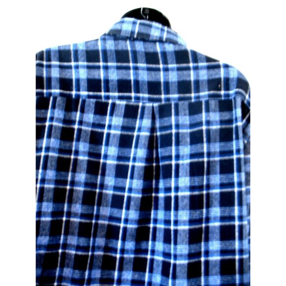 Pink Lily Flannel Shirt Women's 2XL Blue Plaid Raw Hem Modern Trendy - Picture 16 of 16